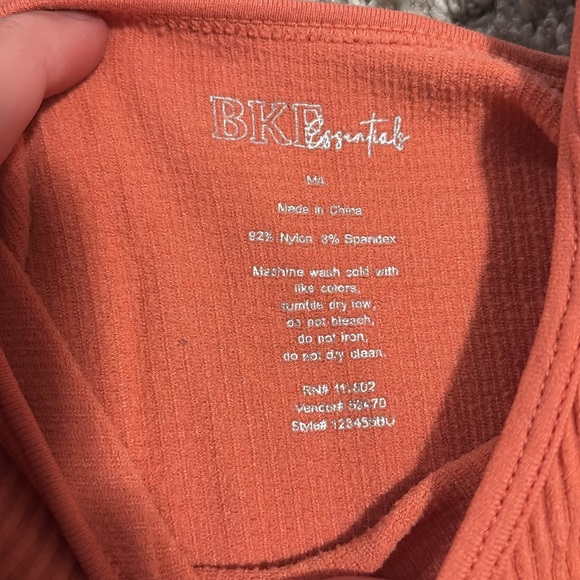 Essentials Vibrant Orange Ribbed Tank Top - Picture 2 of 4